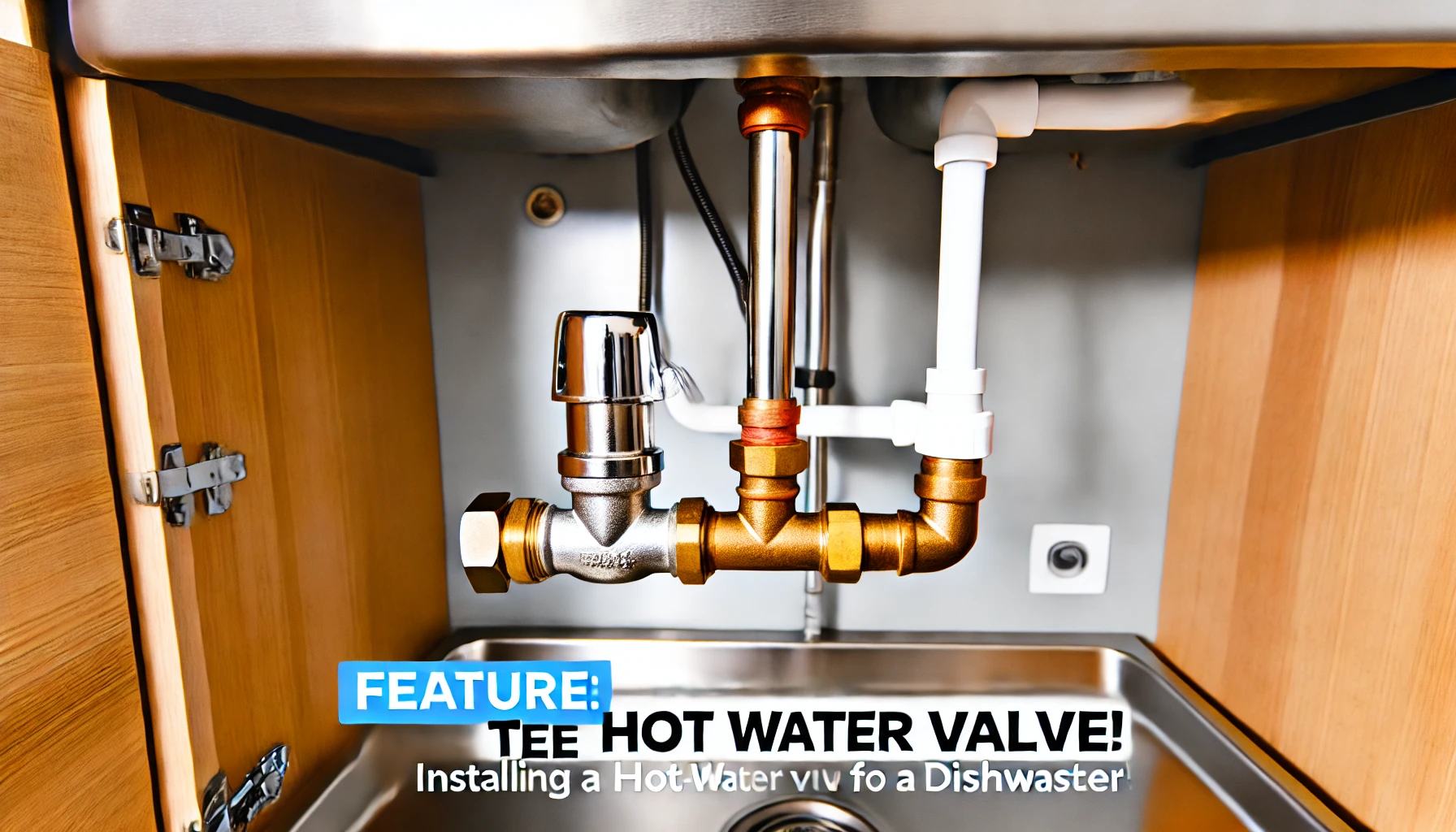 Tee Hot Water Valve for a Dishwasher