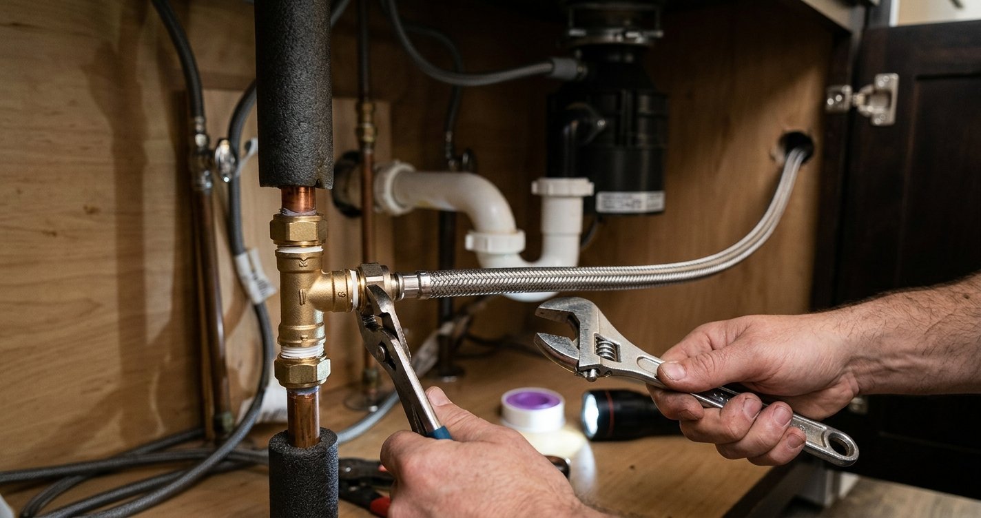 Add a Tee Hot Water Valve for a Dishwasher