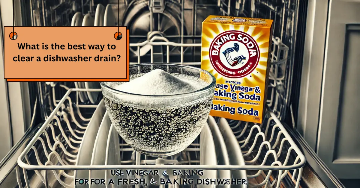 What is the best way to clear a dishwasher drain
