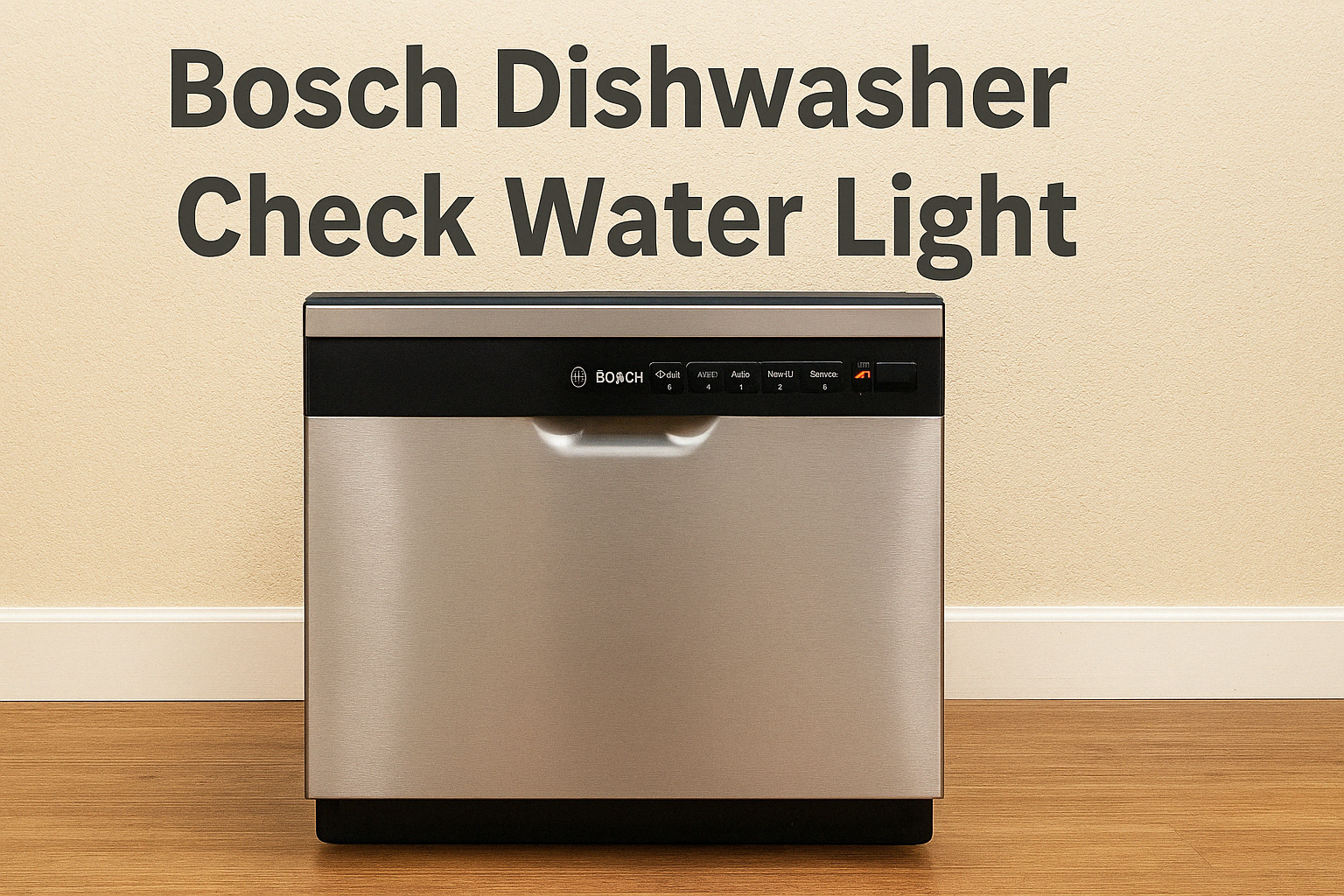 Bosch Dishwasher Check Water Light
