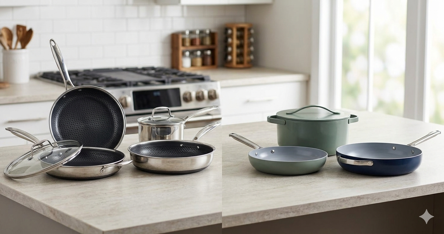 HexClad vs Caraway Cookware