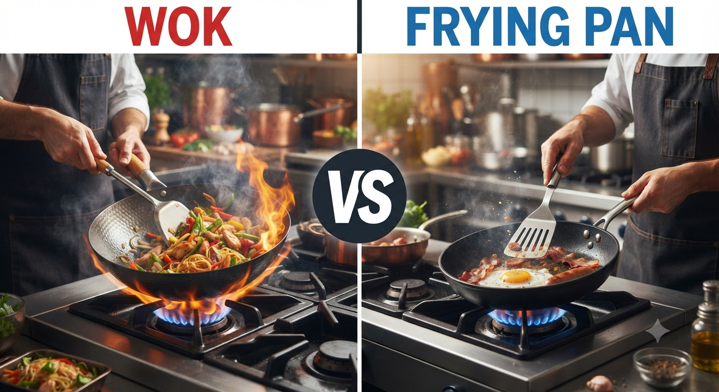 Wok vs Frying Pan: Key Differences & Best Uses