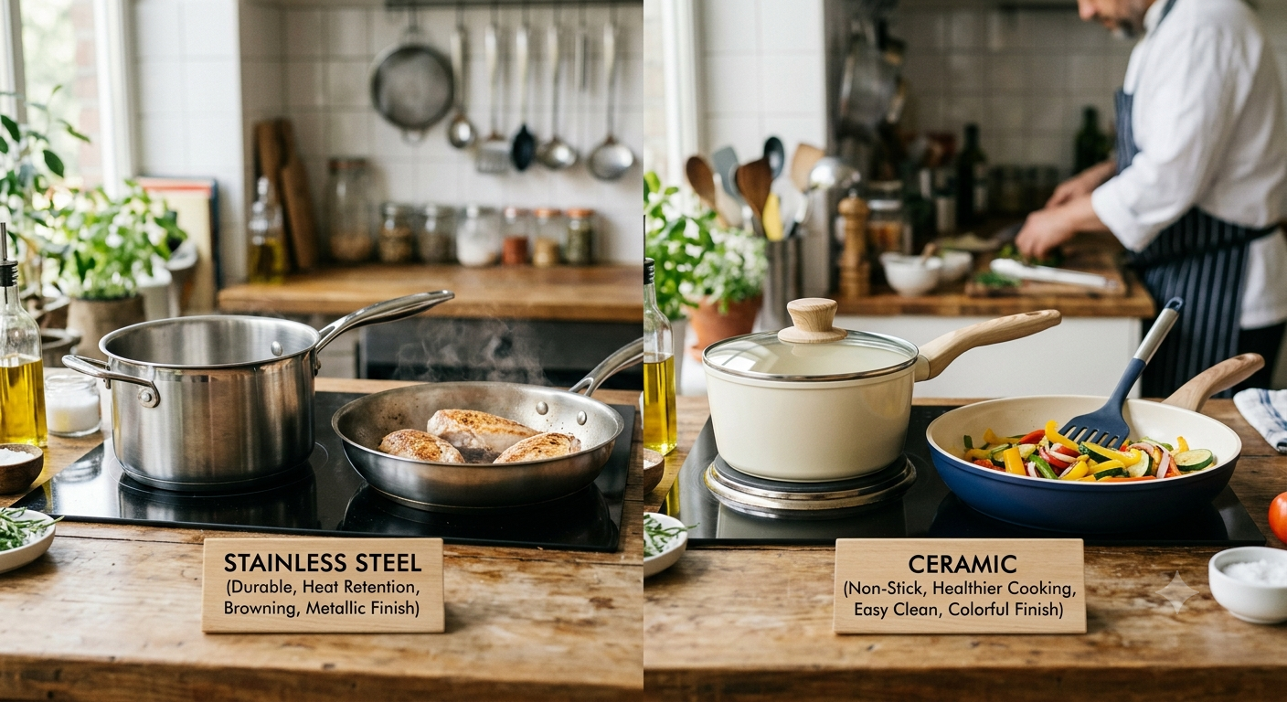 Stainless Steel vs Ceramic Cookware: Which Wins?