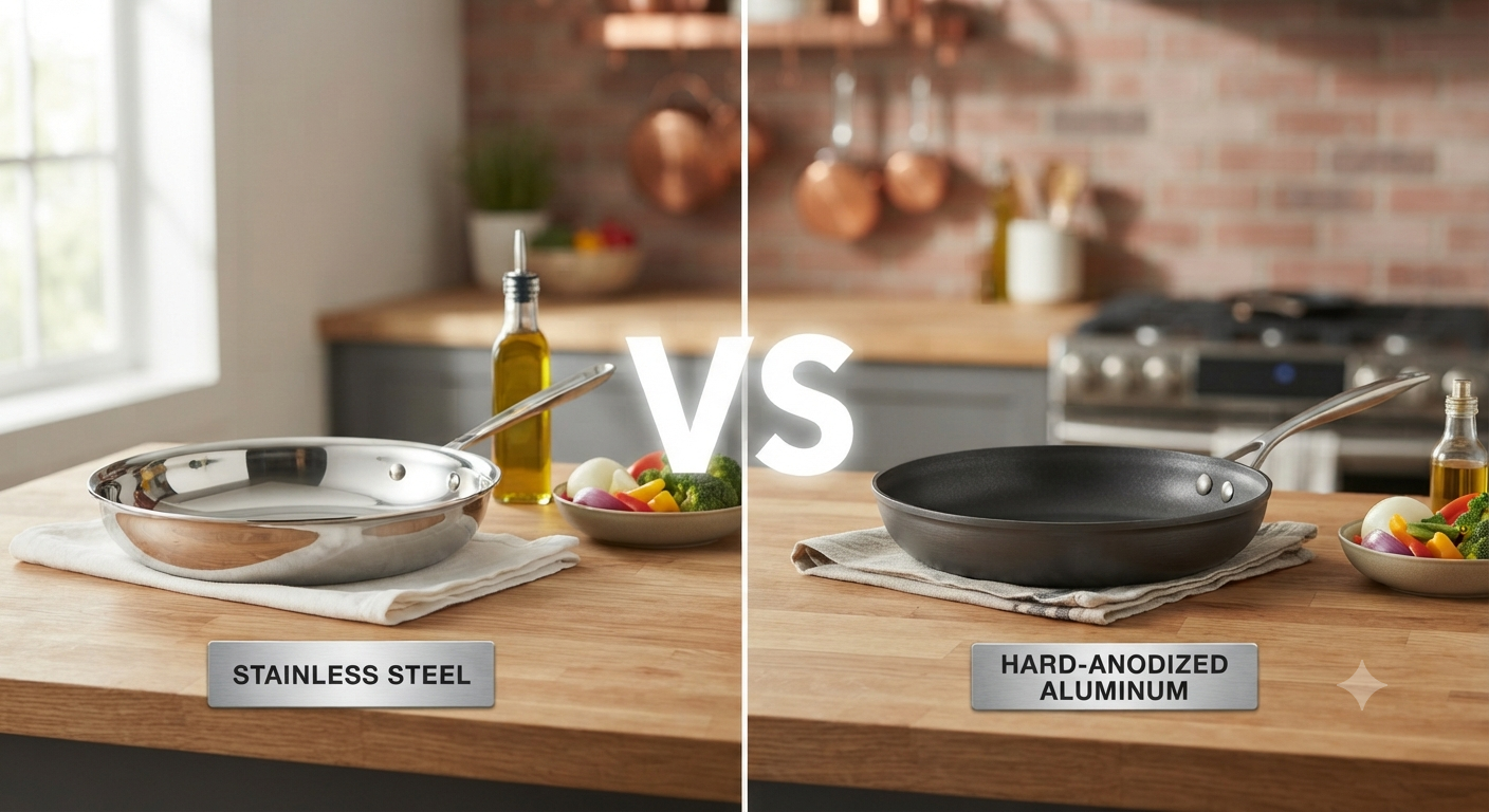 Stainless Steel vs Hard-Anodized Aluminum