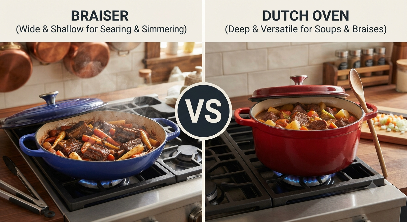 Braiser vs Dutch Oven: Essential Differences